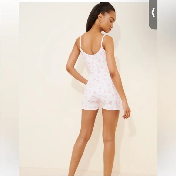 LoveShackFancy workout rose Atticus romper size large - Picture 2 of 6